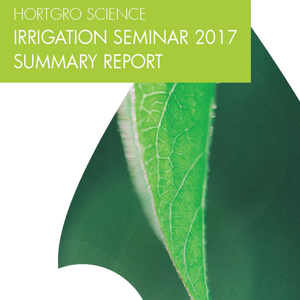 201708 Hortgro Science. Irrigation seminar summary report. Contributing writer Anna Mouton.